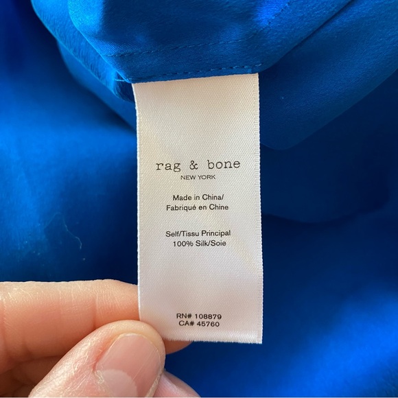 RAG & BONE Luca Silk PJ Top Blouse Large - Picture 5 of 8